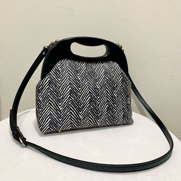 Handmade Genuine Calfskin Wooden Frame Satchel/Shoulder Bag/Crossbody - Picture 3 of 16